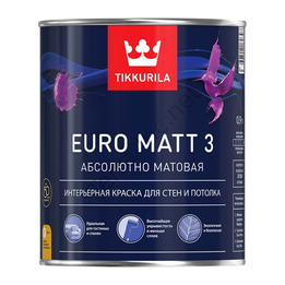 Евро-3 А Matt глубоко матовая 0,9 л краска акриловая